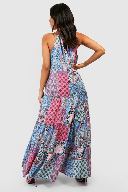 Petite Paisley Swing Maxi Dress