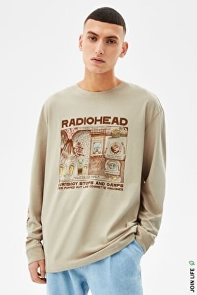 T-Shirt Bershka Dogon Hannun Gidan Rediyo